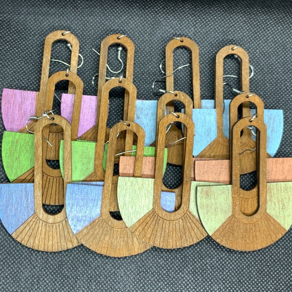 Fanfare Wooden earrings